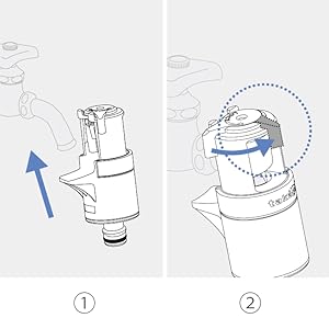 2つの蛇口にセット可能