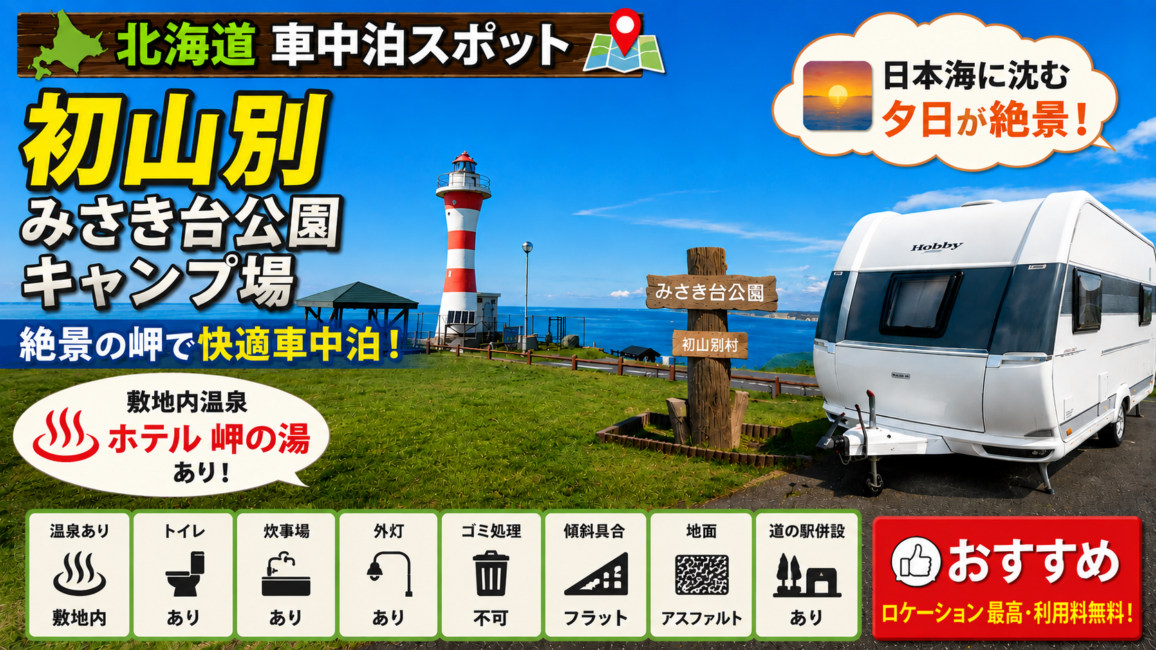 初山別みさき台キャンプ場アイキャッチ画像