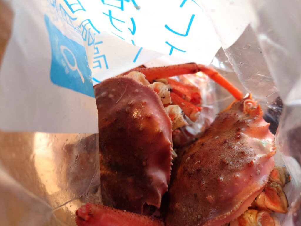 ロックアイスの空袋に残飯を入れる
