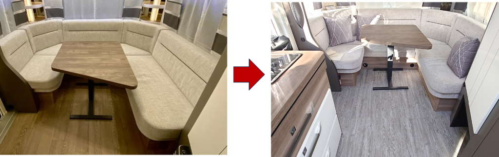 キャントレ床にジョイントマットを施工したビフォーアフター画像1