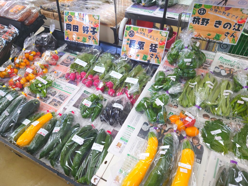 ちっぷべつ道の駅の物産店の様子