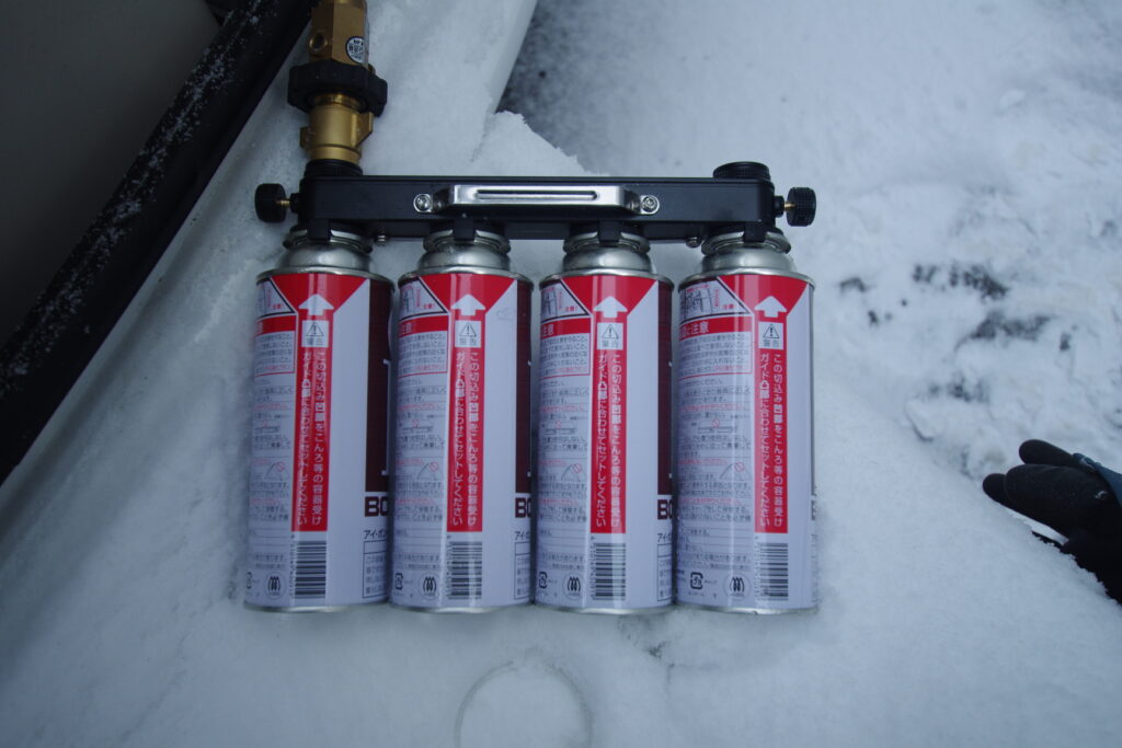 北海道の冬にカセットガスを使う方法2