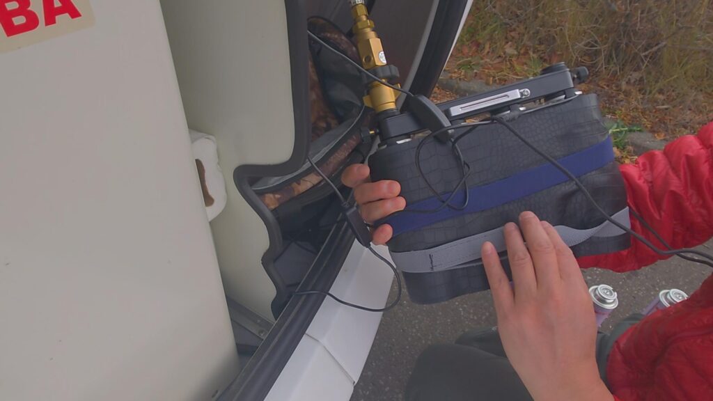 カセットガスを温める