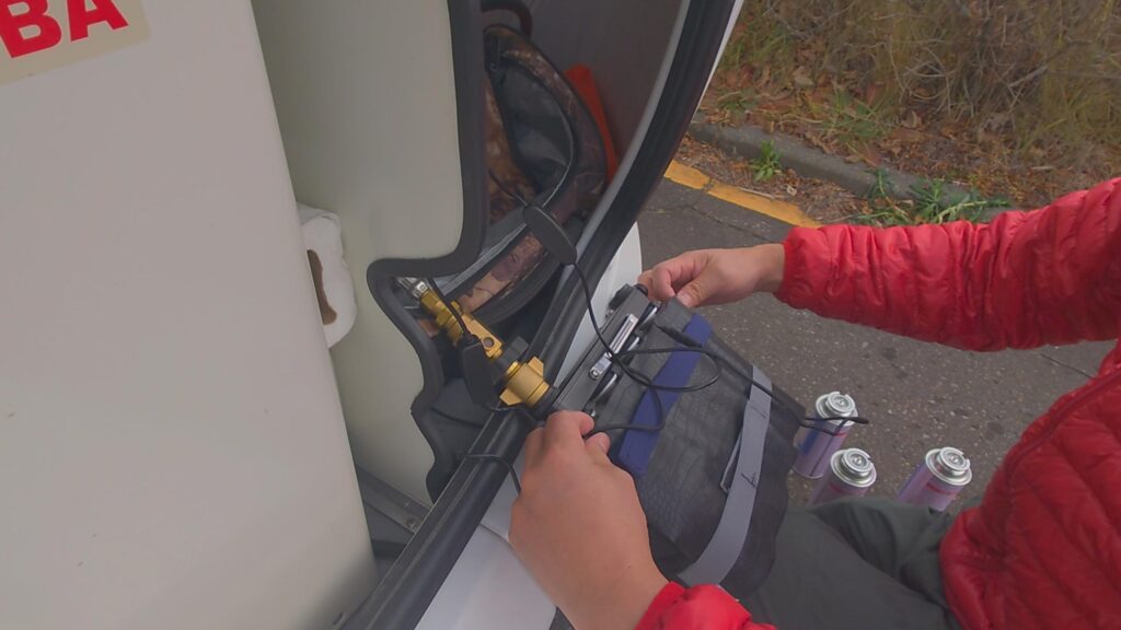 カセットガスを温める