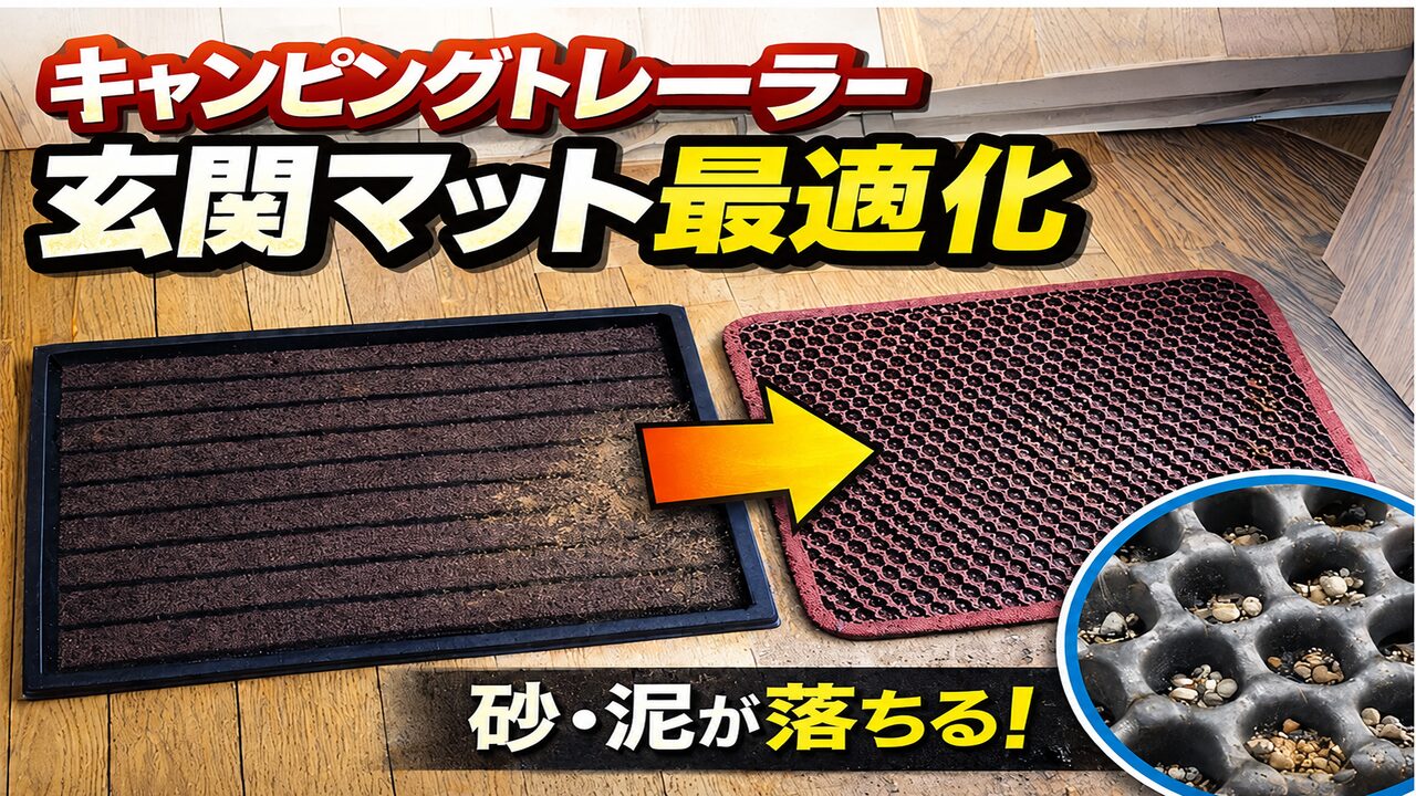 キャンピングトレーラー玄関マットアイキャッチ画像