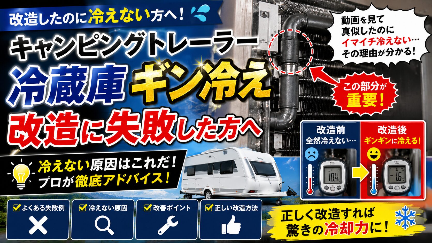 キャントレ3WAY冷蔵庫改造失敗した方向けアイキャッチ画像