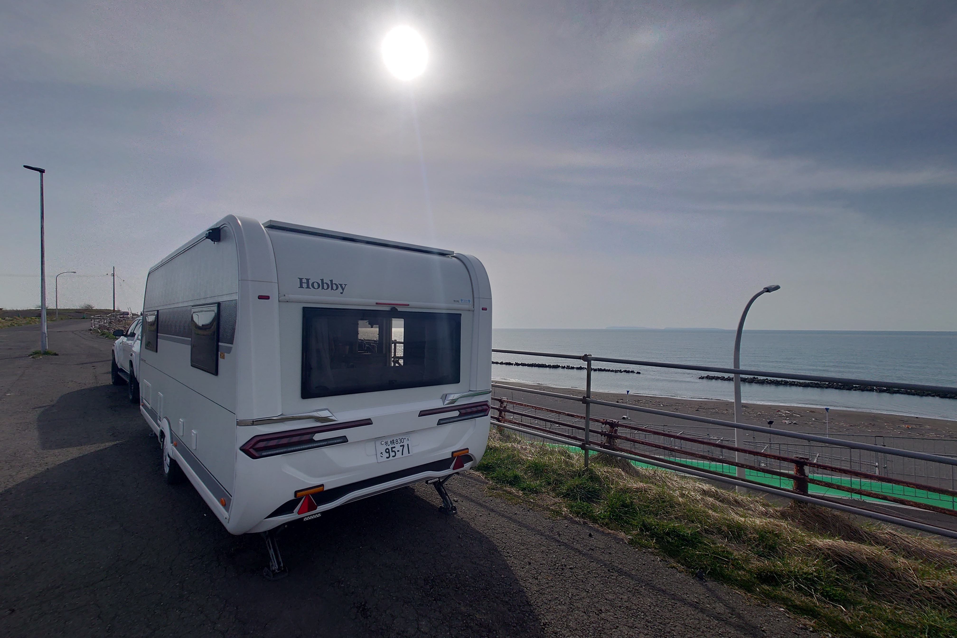 羽幌サンセットビーチで車中泊