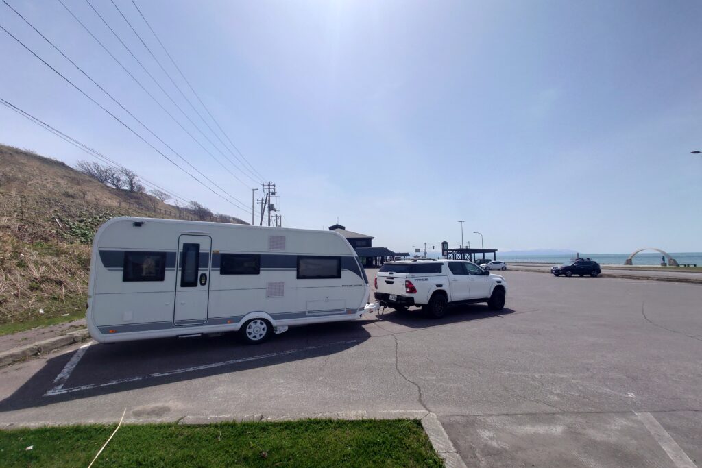 道の駅 おびら鰊番屋の駐車場の様子