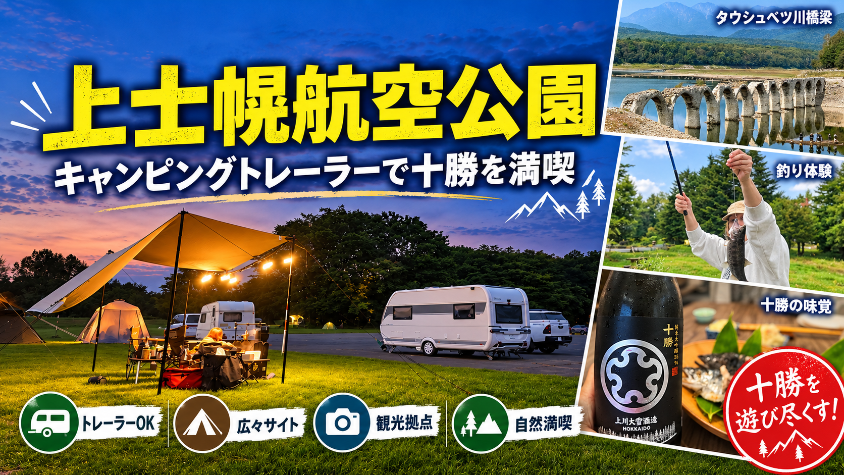 上士幌航空公園キャンプ場で車中泊アイキャッチ画像